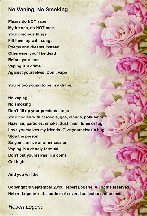 No Smoking Slogans That Rhyme Using An “I” Shaped Vape Pen And