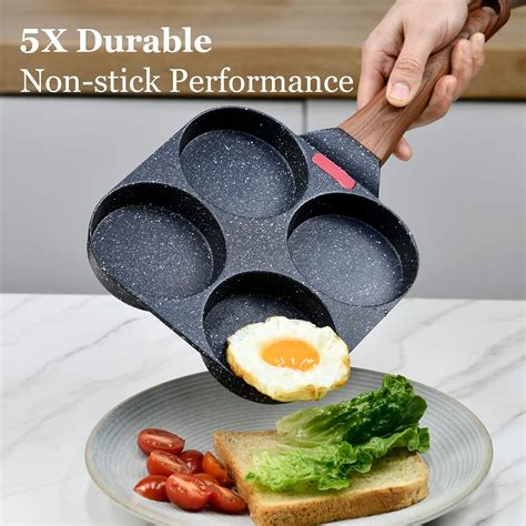 Buy DIIG Egg Pan Non Stick Omelette Pan, 4-Cup Nonstick Egg Frying Pan ...
