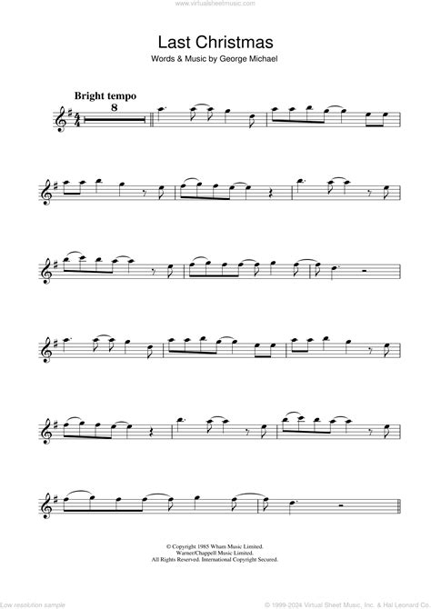 Last Christmas Clarinet Sheet Music at Mae Burley blog