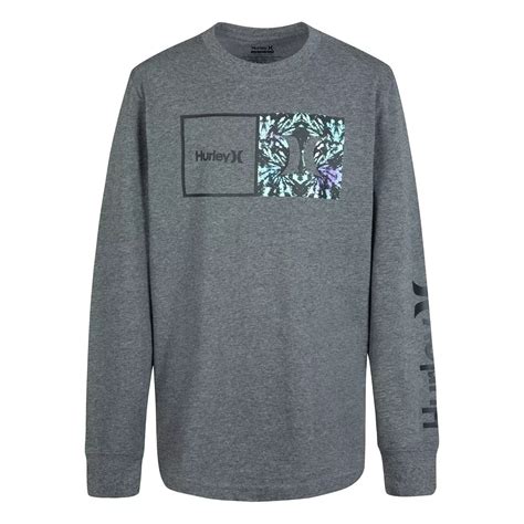 Boys 8-20 Hurley Long Sleeve Boxed Logo Graphic Tee