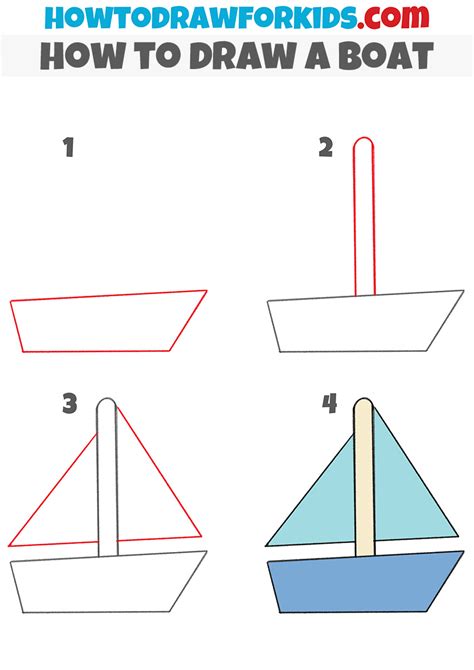 How to Draw a Boat - Easy Drawing Tutorial For Kids