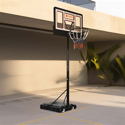 Dextrus 44" Portable Basketball Hoop, 4.4-10ft Adjustable Height Basket ...