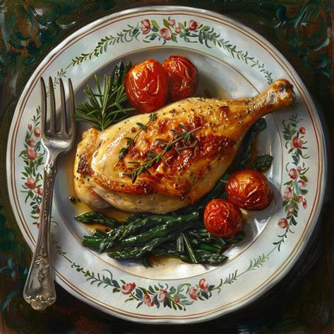 Artistic chicken breast meal | Premium AI-generated image