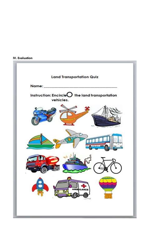 Transportation Lesson Plan 的图像结果
