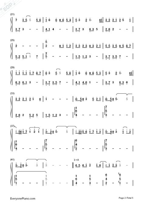 笼-完整版-消失的她片尾曲双手简谱预览2-钢琴谱文件（五线谱、双手简谱、数字谱、Midi、PDF）免费下载