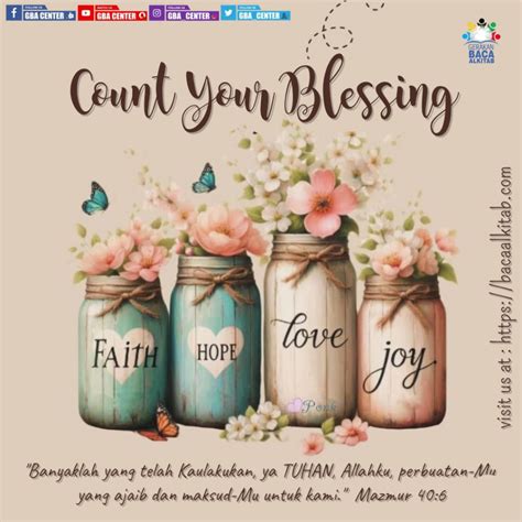 Count Your Blessing! | Mazmur 40:6 (TB) - Gerakan Baca Alkitab