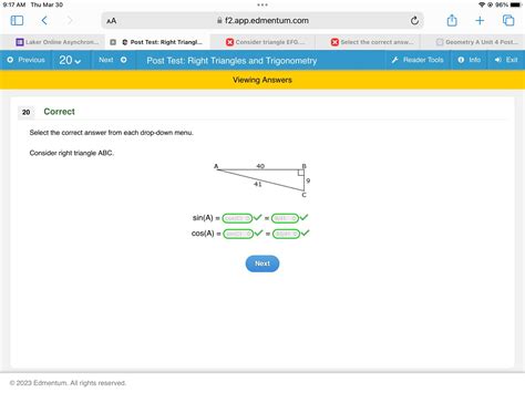 Select the correct answer from each drop-down menu. Consider right ...