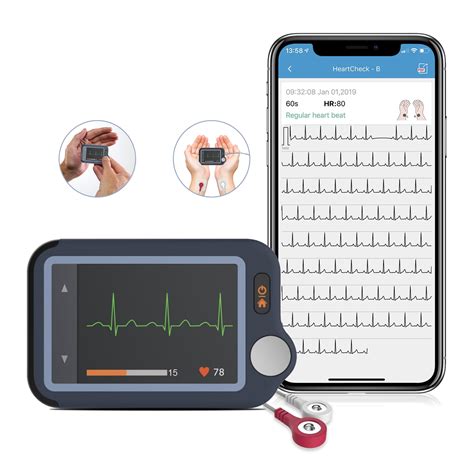 Buy Wellue Heart Rate Monitor,Handheld Personal EKG ECG Monitor for 30s60s5min Recording ...