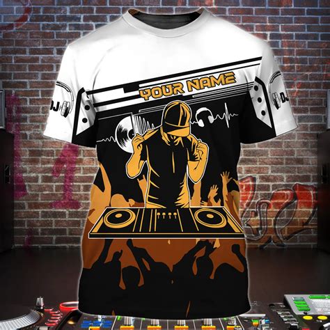 Custom 3D DJ Shirt, Custom Name All Over Print DJ Tee Shirt, DJ Gifts ...