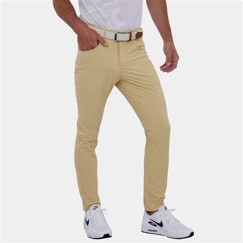 Shop Mens Slim-Fit Golf Pants: The Avalon Tour Pant - Color Sand