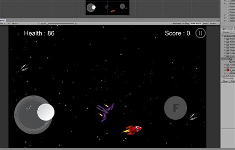 Unity Space Game Tutorial 的图像结果