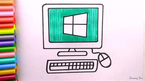 Computer Set Up Drawing 的图像结果