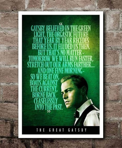 The Great Gatsby "green Light" Quote Poster (12"x18") - Etsy