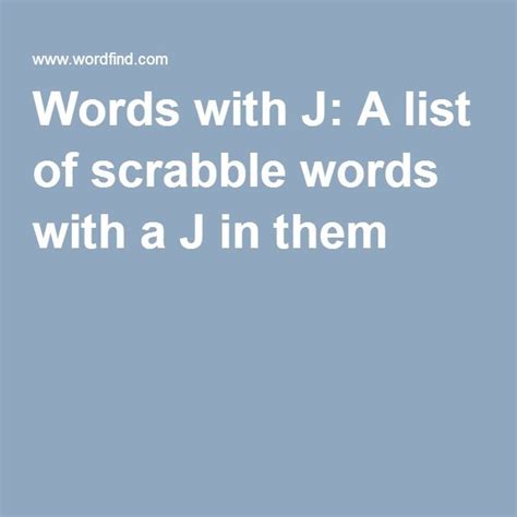 3 Letter Word Ending In J
