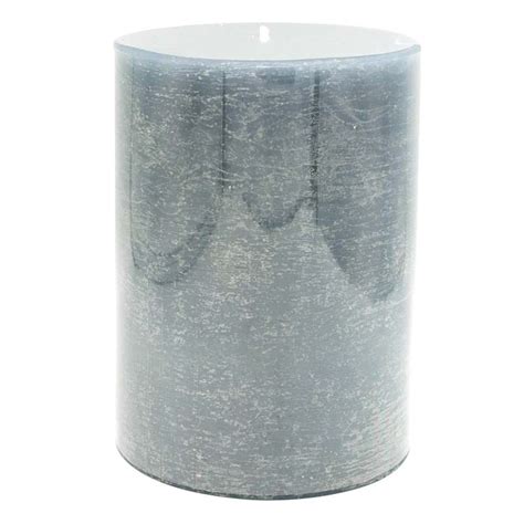 Blue Unscented Pillar Candle, 3x4