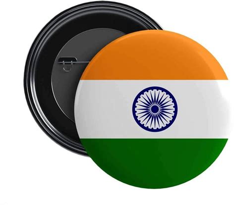 Quickcollection Indian Flag Clothes Brooches Round Pin For Republic Day ...