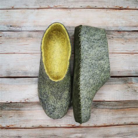 Felted Wool Slippers Women Mother House Slippers Warm Winter Home Shoes ...
