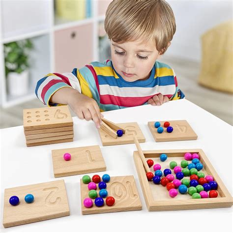 BBtinker Wooden Number Tracing Board Set - Montessori India | Ubuy