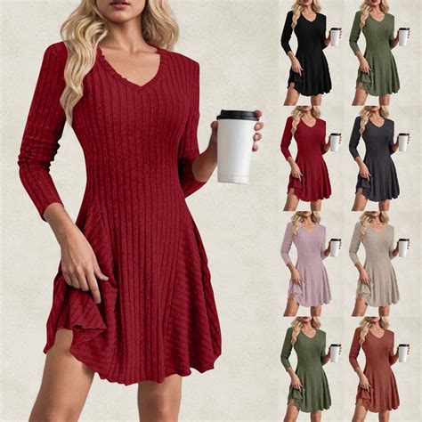 Fall Saving! HVOBTTY Women's Elegant A Line Dress, Fall Casual Dresses ...