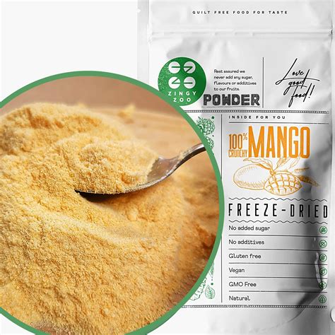 Freeze Dried Mango Powder | Raw Natural Fruit Powder from Mango Chunks ...