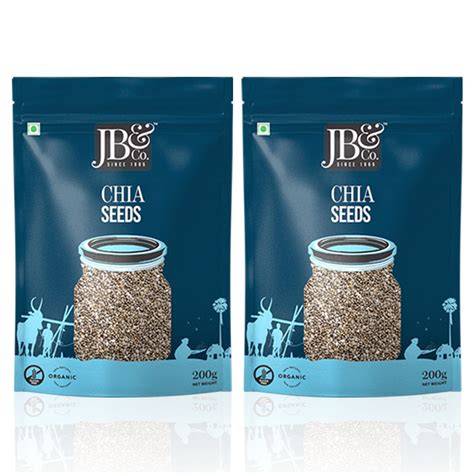 JB&CO Organic Chia Seeds 400g | Premium Sabja Seeds | Rich in Nutrients ...