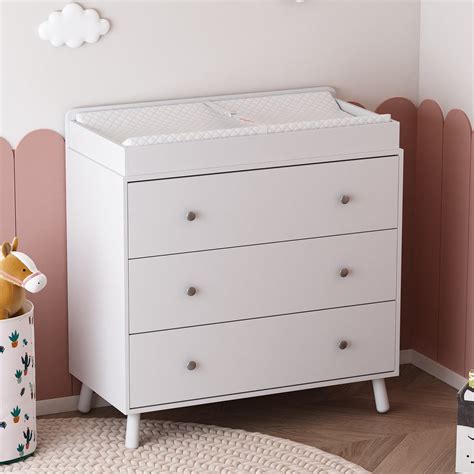 Walmart 3-Drawer Kids Dresser with Removable Diaper Changer, Safety ...