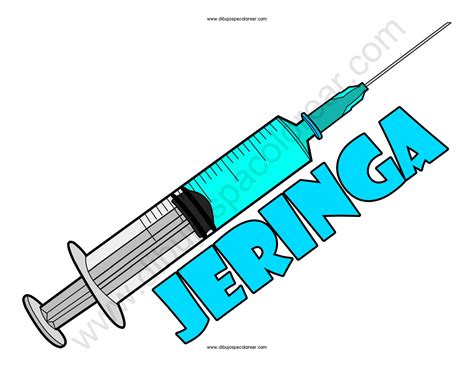 Jeringa dibujo a color y para colorear