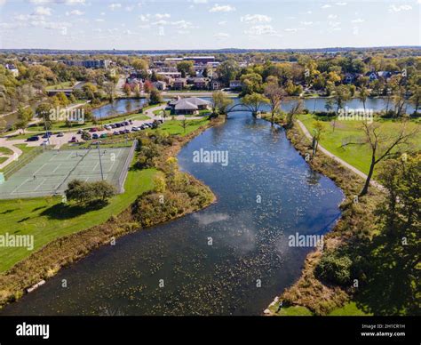 Aerial photograph of Tenney Park, Madison, Wisconsin, USA Stock Photo ...