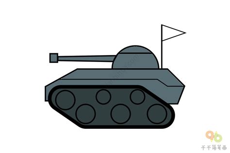 轻型坦克简笔画_小小军事迷简笔画