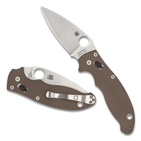 Spyderco Manix 2 Brown G-10 Handle Satin CPM-15V Blade Sprint Run ...