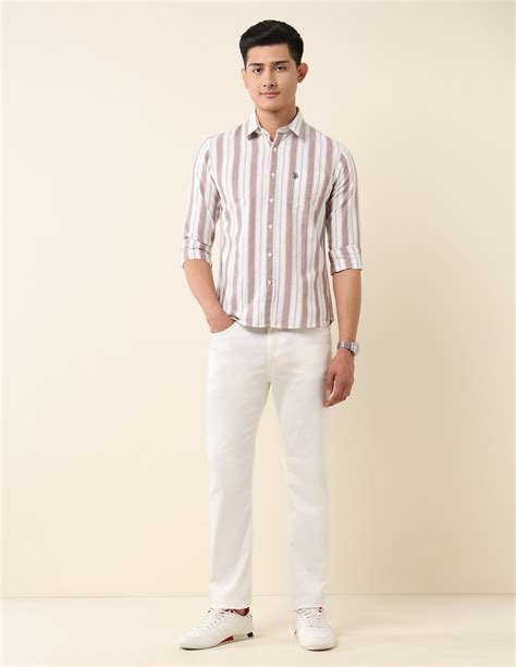 Vertical Striped Pure Cotton Shirt – U.S. Polo Assn. India
