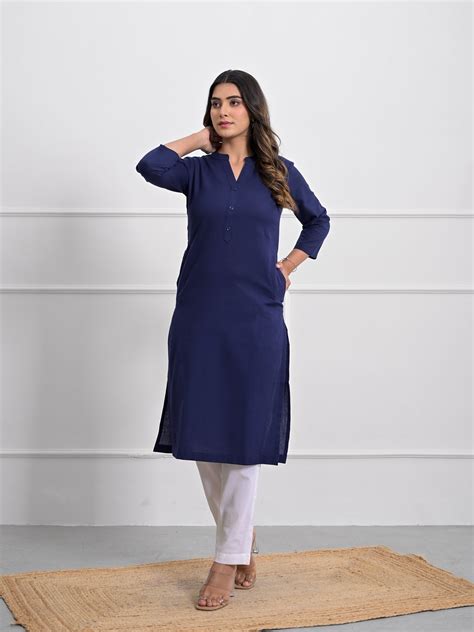 Buy Airy Linen Long Kurta for Women | Jaipuri Adaah