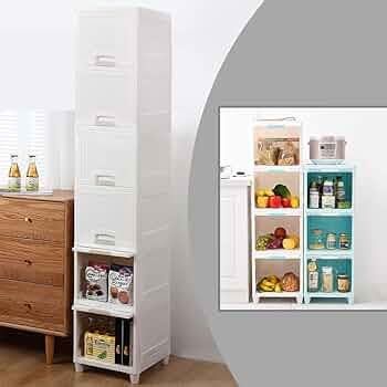 HUSLU 6 Units Plastic Cupboard for Storage, Plastic Wardrobe for ...
