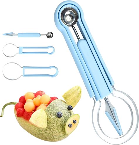 Amazon.com: Esmartlife Melon Baller Scoop Set, Professional 4 In 1 ...