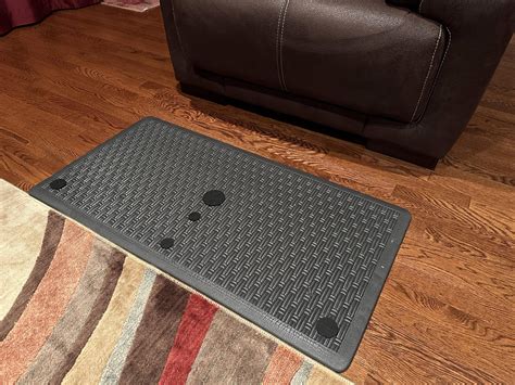 My custom VR floor mat: foam anti-fatigue mat, with added adhesive felt ...