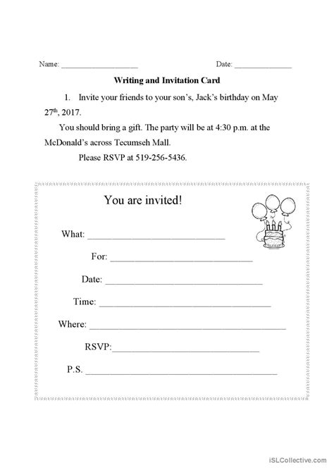 Invitation Writing Format 的图像结果