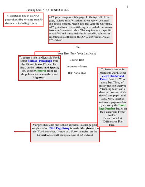 Image result for APA Format without Cover Page