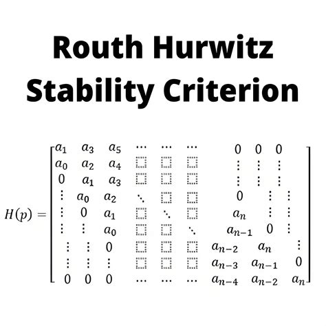 Routh Hurwitz Stability Criterion - IEE-Business