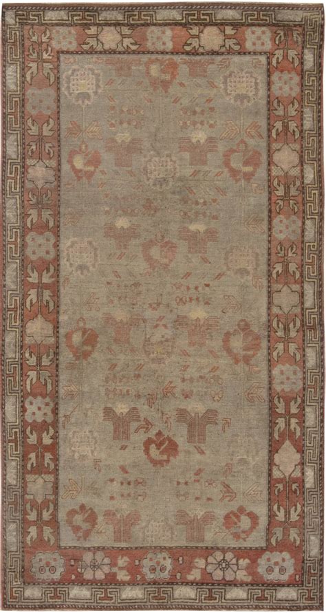 Doris Leslie Blau Vintage 4'3" x 8'6" Mid-20Th Century Samarkand Green ...