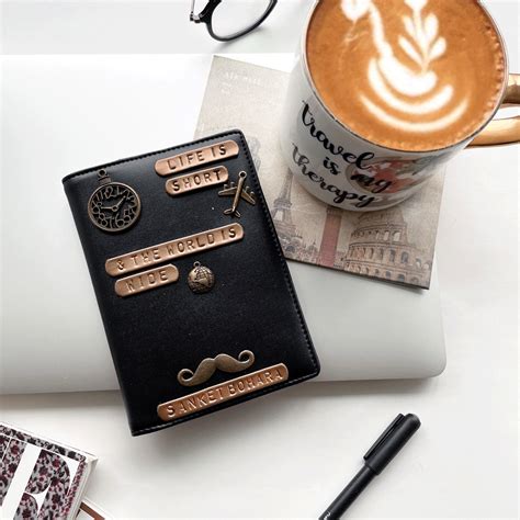Personalised Basic Black Passport Cover