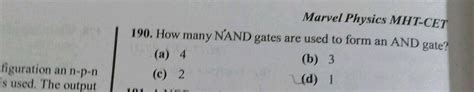 How many NOR gates are required to form NAND gate: