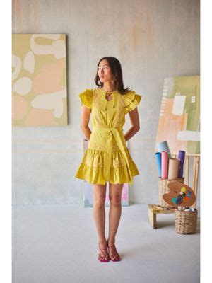 Buy Sage By Mala Chiara Mini Dress with Belt (Set of 2) Online