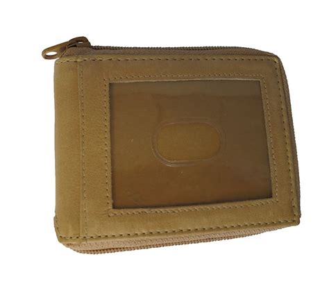 Paul & Taylor Mens Leather Zip Around Bifold ID Wallet, Tan : Amazon.in ...