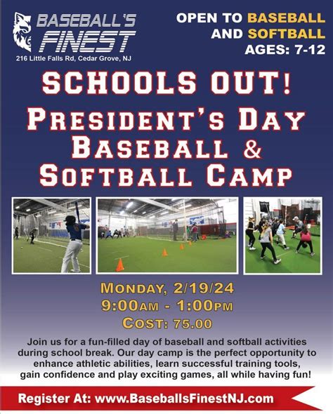 Presidents Day Baseball & Softball Camp , 216 Little Falls Road #11-12 ...