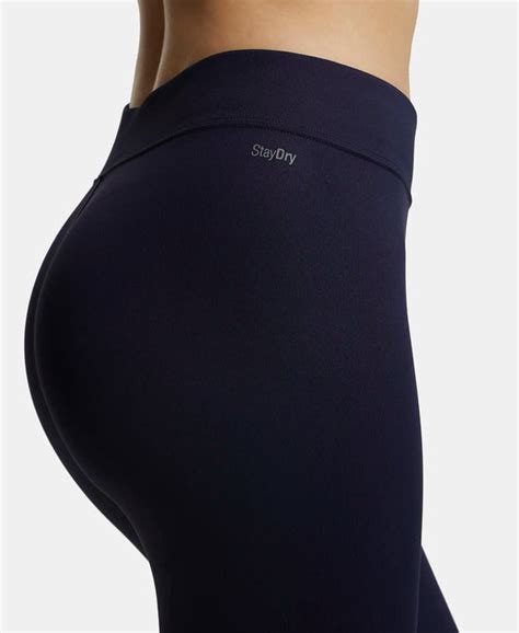 Buy Microfiber Elastane Performance Leggings with Elasticated Waistband ...