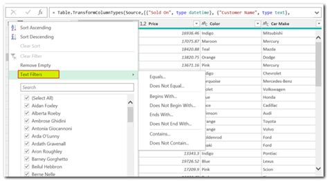 Excel Power Query Filter 的图像结果