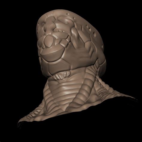 Alien Head 3D Model 的图像结果