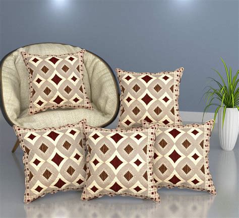 Buy Kunj Handloom desginer Velvet shaneel Cushion Covers – 16 x 16, Set ...