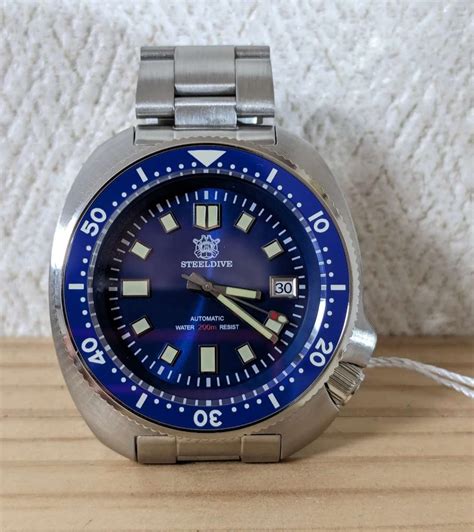 Men's Watches - Steeldive Captain Willard BLUE DIAL Seiko NH35A ...