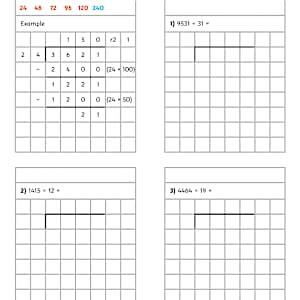Long Division Worksheets - Long Division with Remainders